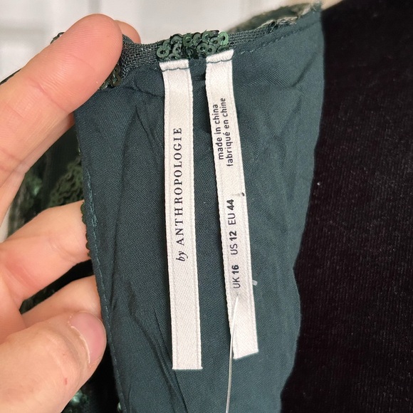 Anthropologie Sequined Open-Back Mini Dress - Picture 11 of 12